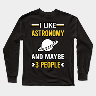 3 People Astronomy Astronomer Long Sleeve T-Shirt